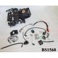 motor Zs 190cc 2V PATA NEGRA con arranque electrico +instalacion electrica + bobina altas + cdi + adaptador tobera redonda