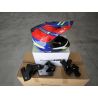 Casco infantil incluye esponjas para adaptarlo en tallas AZUL/ROJO