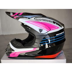 Casco infantil incluye esponjas para adaptarlo en tallas Negro/FUXIA