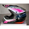 Casco infantil incluye esponjas para adaptarlo en tallas Negro/FUXIA