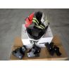 Casco infantil incluye esponjas para adaptarlo en tallas negro/verde/rojo
